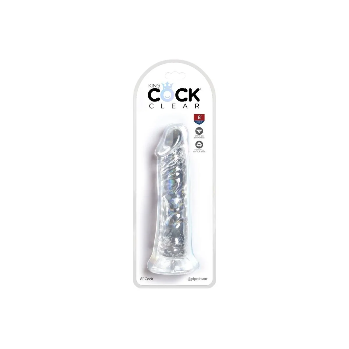 Klarer realistischer Penis 19.7 cm Transparent von King Cock kaufen | Fesselliebe