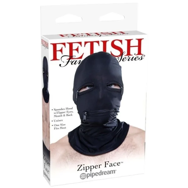 Kapuze mit Reissverschlüssen Schwarz von Fetish Fantasy Series kaufen | Fesselliebe