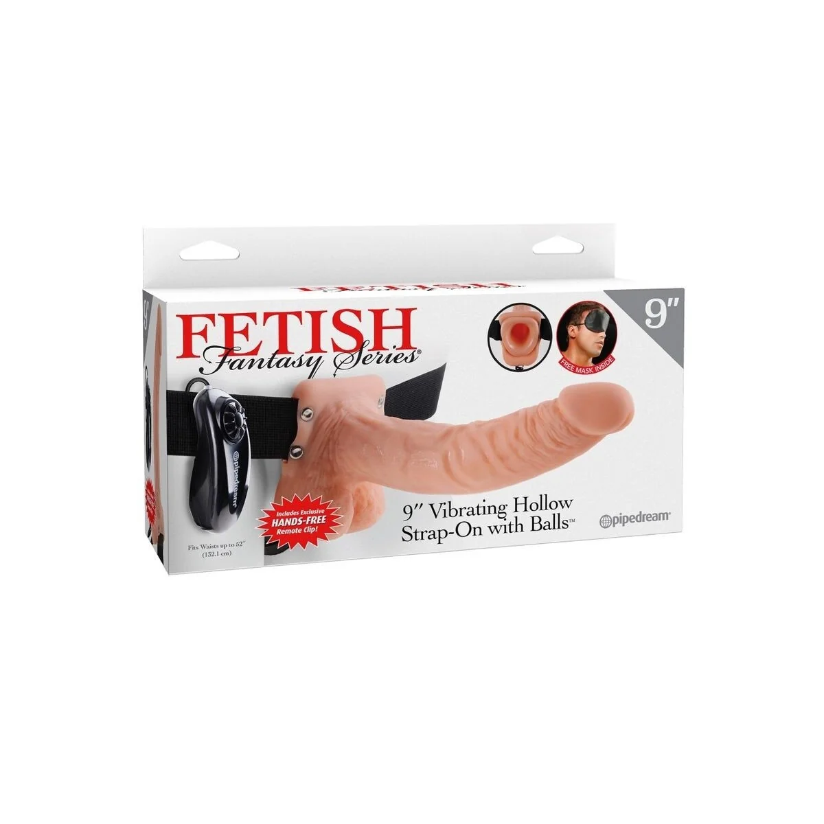 Verstellbares Gurt mit Fernbedienung, realistischer Penis mit Hoden 23 cm von Fetish Fantasy Series kaufen | Fesselliebe