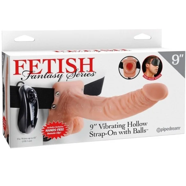 Verstellbares Gurt mit Fernbedienung, realistischer Penis mit Hoden 23 cm von Fetish Fantasy Series kaufen | Fesselliebe