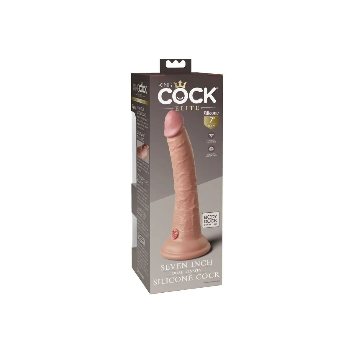 Elite realistischer Silikondildo 17.8 cm von King Cock kaufen | Fesselliebe