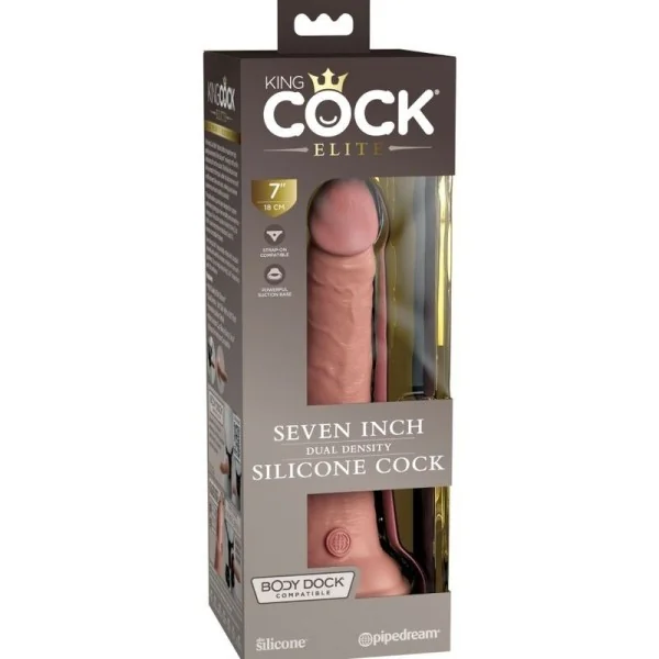Elite realistischer Silikondildo 17.8 cm von King Cock kaufen | Fesselliebe