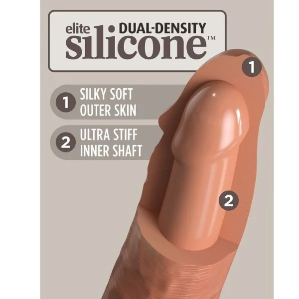 Elite realistischer Silikondildo 20.3 cm Karamell von King Cock kaufen | Fesselliebe