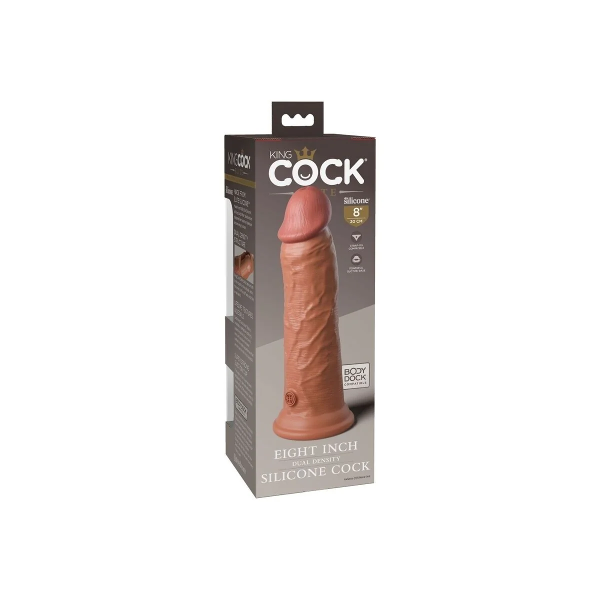 Elite realistischer Silikondildo 20.3 cm Karamell von King Cock kaufen | Fesselliebe