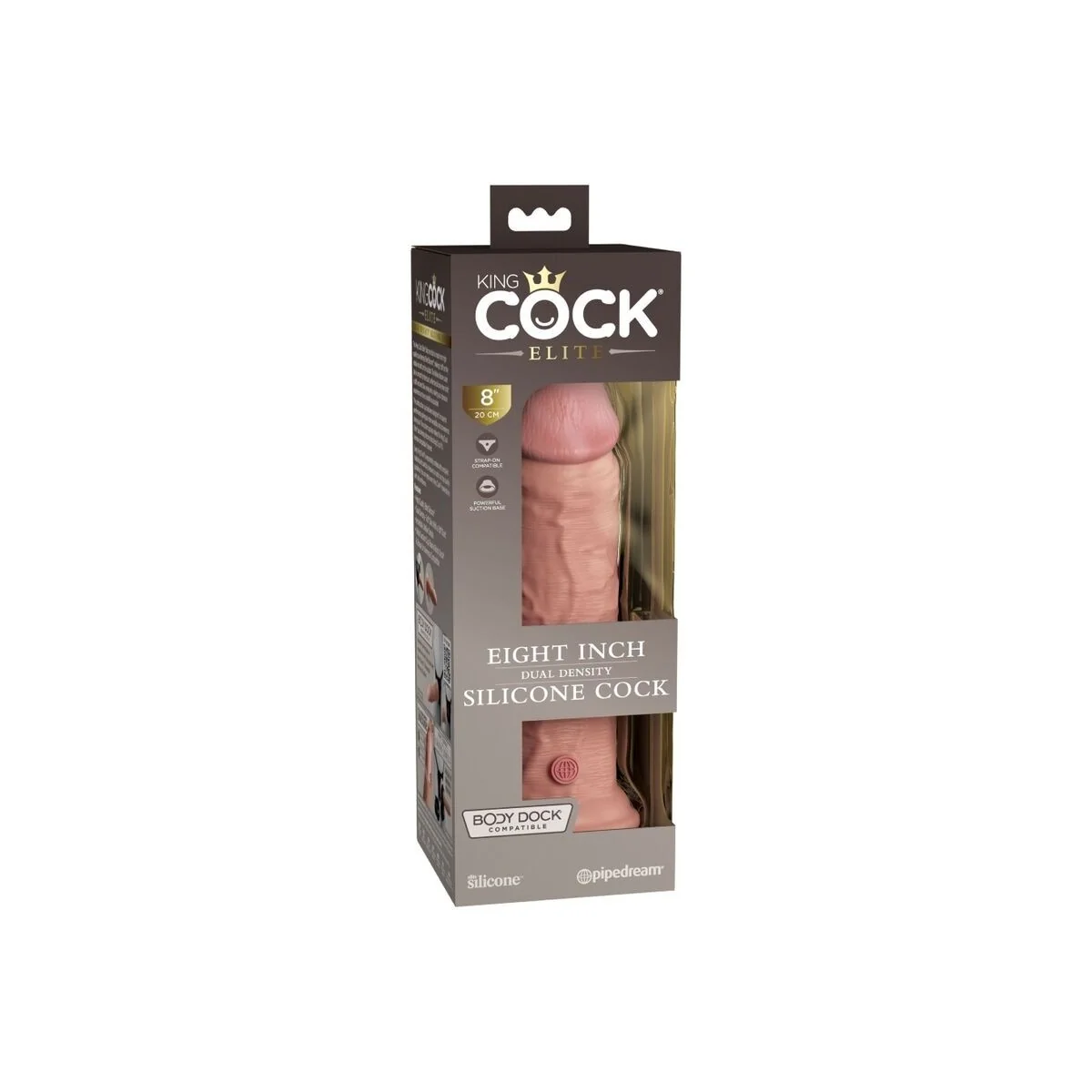 Elite realistischer Silikondildo 20.3 cm von King Cock kaufen | Fesselliebe