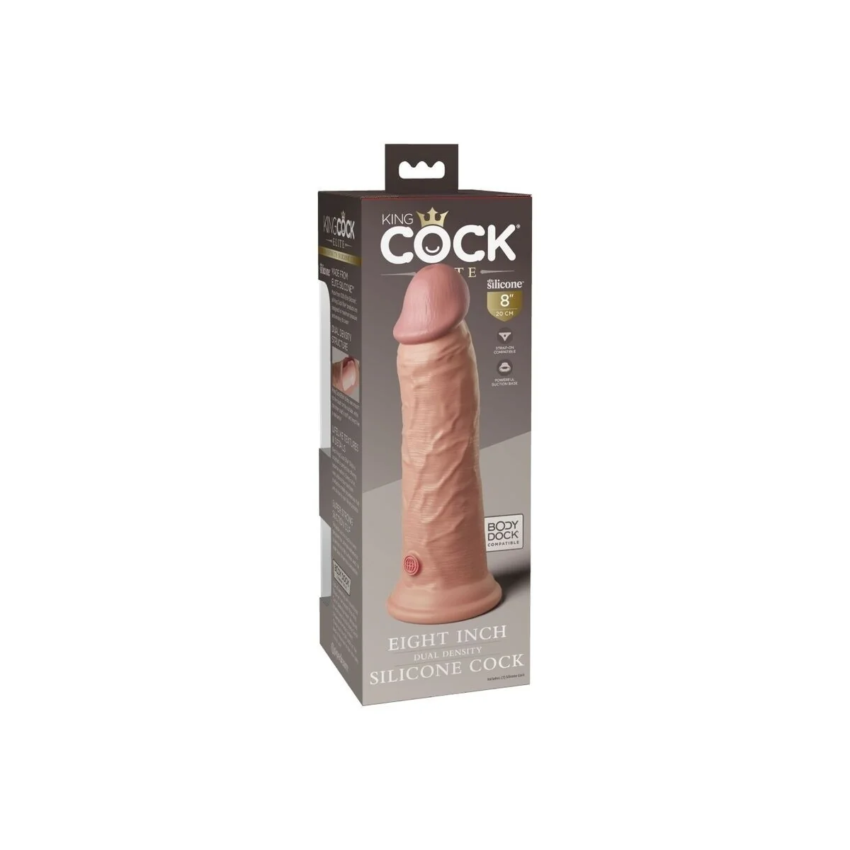 Elite realistischer Silikondildo 20.3 cm von King Cock kaufen | Fesselliebe