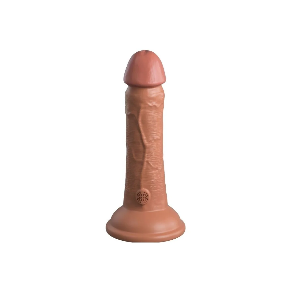 Elite realistischer Dildo mit Vibration und Silikon 15.2 cm Karamell von King Cock kaufen | Fesselliebe