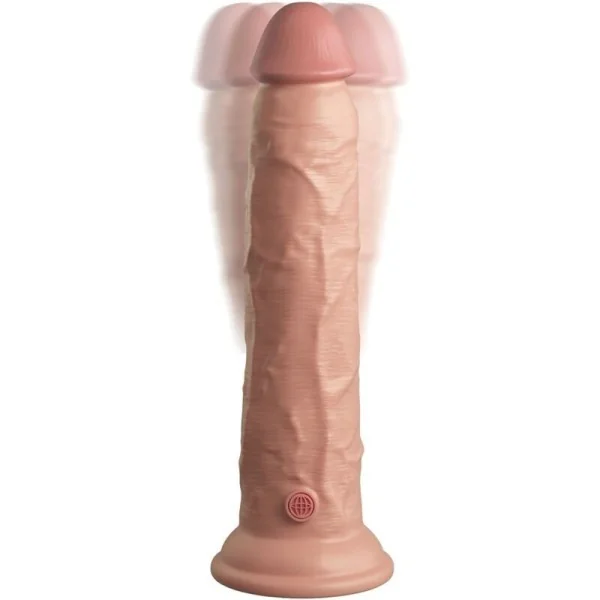 Elite realistischer Dildo Vibrator & Silikon mit Fernbedienung 23 cm von King Cock kaufen | Fesselliebe
