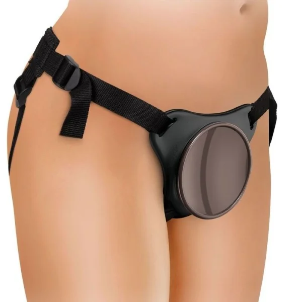 Elite Deluxe Verstellbares Harness-Kit Ring mit Hoden & Dildo 20.3 cm von King Cock kaufen | Fesselliebe