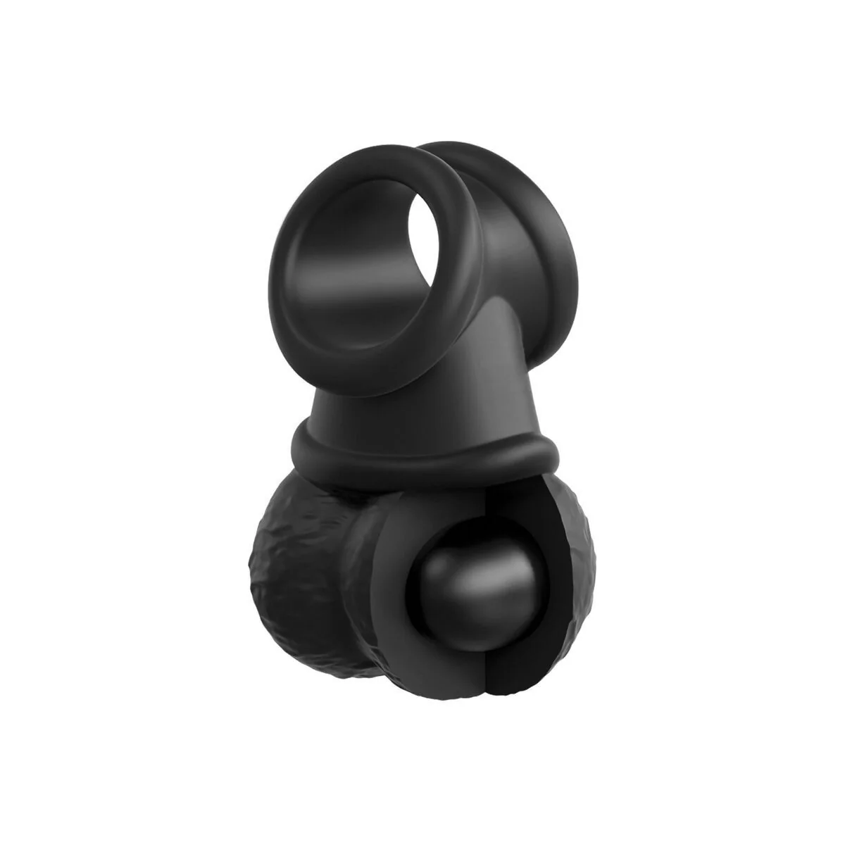 Elite Deluxe Verstellbares Harness-Kit Ring mit Hoden & Dildo 20.3 cm von King Cock kaufen | Fesselliebe