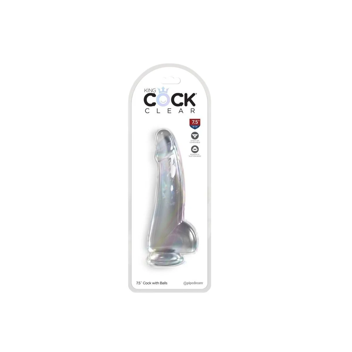 Clear Dildo mit Hoden 15.2 cm Transparent von King Cock kaufen | Fesselliebe