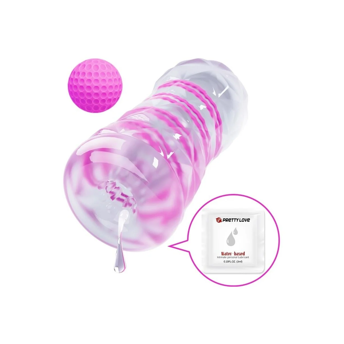 Fantasy Mnnlicher Masturbator mit Innenspirale und Transparenten Bällen von Pretty Love Male kaufen | Fesselliebe