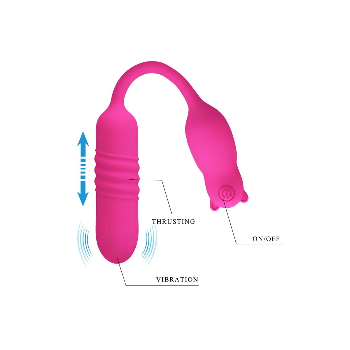 Nobikuma Rosa Silikon-Vibrierbullet von Pretty Love Flirtation kaufen | Fesselliebe