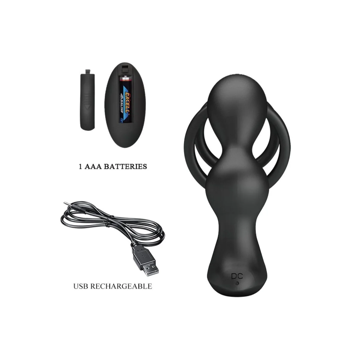 Marshall Penisring mit Vibratorischem Analplug mit Fernbedienung von Pretty Love Male kaufen | Fesselliebe