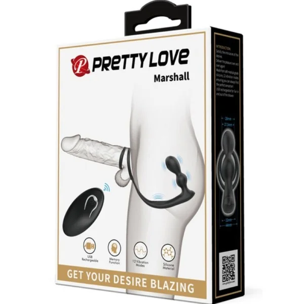 Marshall Penisring mit Vibratorischem Analplug mit Fernbedienung von Pretty Love Male kaufen | Fesselliebe