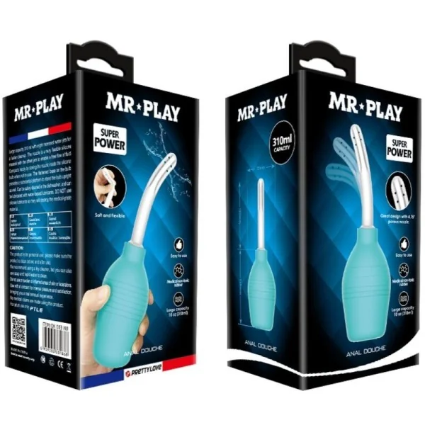Anal-Birne-Blaue Gummi-Dusche von Mr Play kaufen | Fesselliebe
