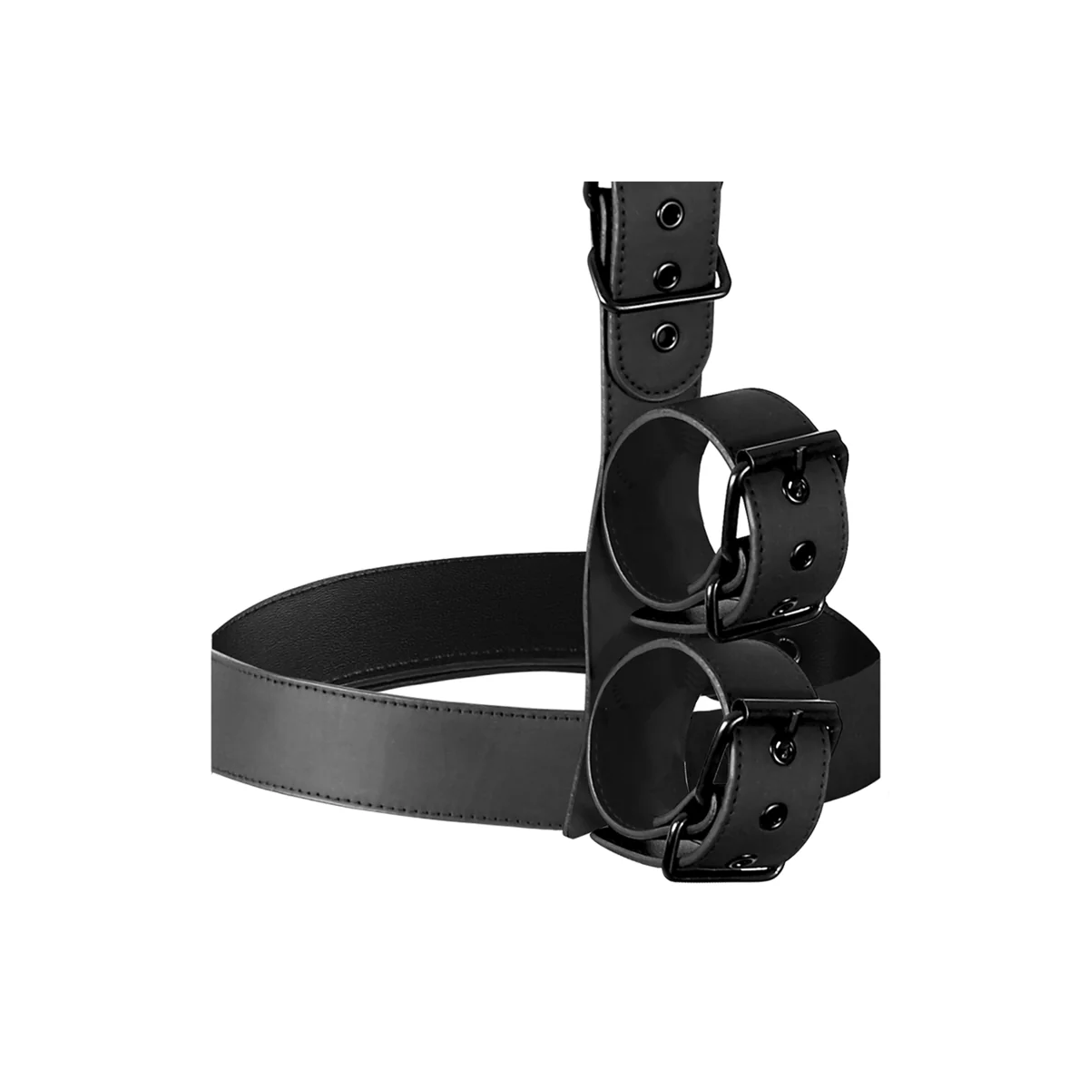 Kragen und Handgelenkmanschetten-Körperfestlege-Set von Fetish Submissive Bondage kaufen | Fesselliebe