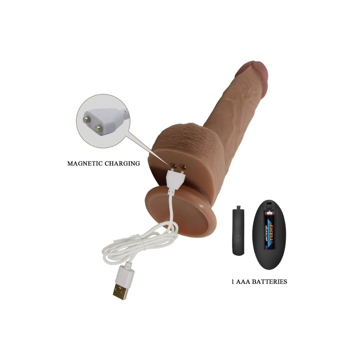 Tommy realistischer Dildo-Vibrator 22.5 cm von Pretty Love Flirtation kaufen | Fesselliebe