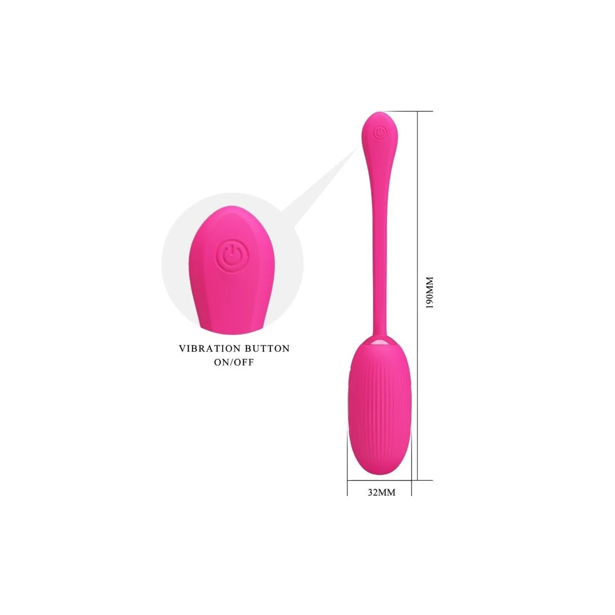 Doreen wiederaufladbares Vibrierendes Ei Magenta mit Fernbedienung von Pretty Love Smart kaufen | Fesselliebe