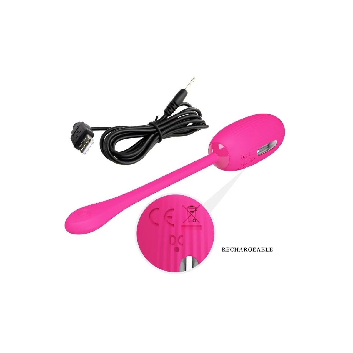 Doreen wiederaufladbares Vibrierendes Ei Magenta mit Fernbedienung von Pretty Love Smart kaufen | Fesselliebe