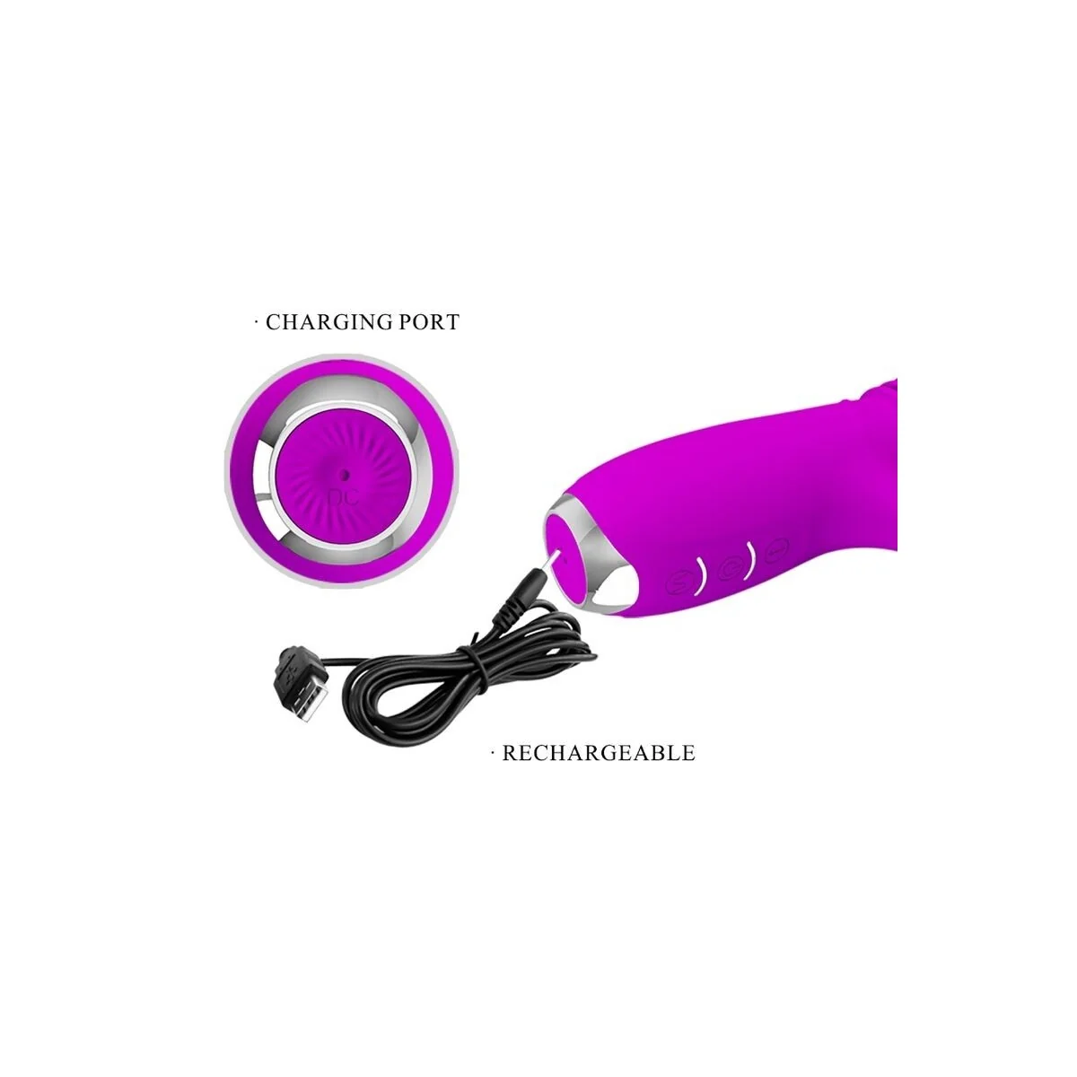 Dorothy Purple wiederaufladbarer Kaninchenvibrator von Pretty Love C-Type kaufen | Fesselliebe