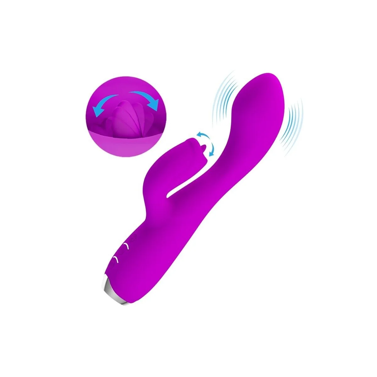 Gloria wiederaufladbarer Kaninchenvibrator, Wasserdicht, Lila von Pretty Love C-Type kaufen | Fesselliebe