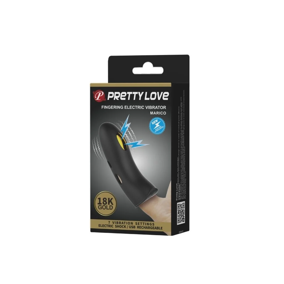 Marico Schwarze Elektrostimulator-Fingerhülle von Pretty Love Male kaufen | Fesselliebe