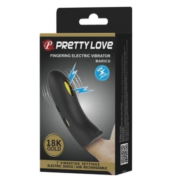 Marico Schwarze Elektrostimulator-Fingerhülle von Pretty Love Male kaufen | Fesselliebe