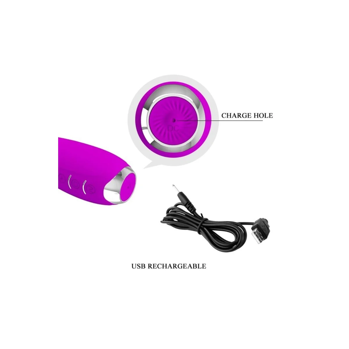 Hector wiederaufladbarer Elektroschock-Vibrator Wasserdicht Lila von Pretty Love Flirtation kaufen | Fesselliebe