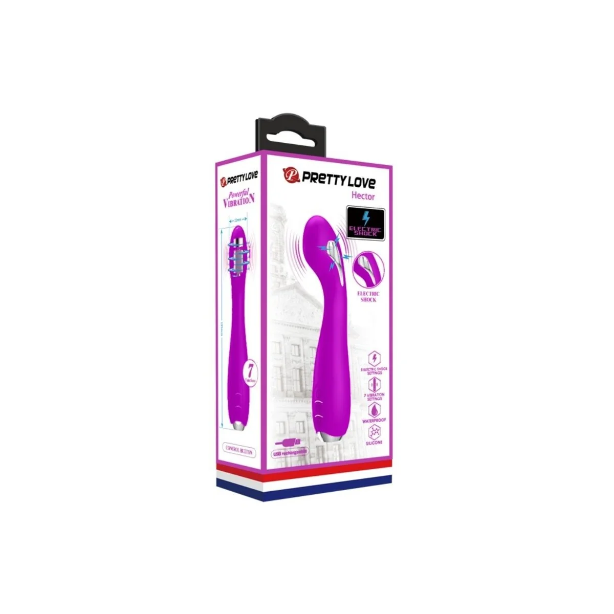 Hector wiederaufladbarer Elektroschock-Vibrator Wasserdicht Lila von Pretty Love Flirtation kaufen | Fesselliebe