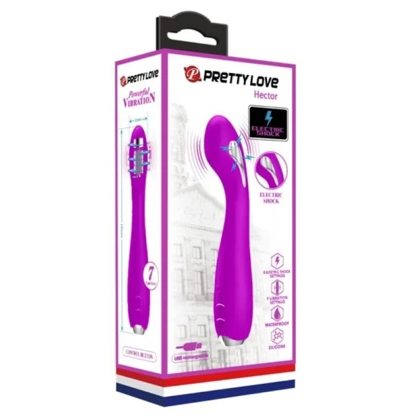 Hector wiederaufladbarer Elektroschock-Vibrator Wasserdicht Lila von Pretty Love Flirtation kaufen | Fesselliebe