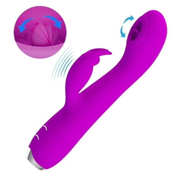 Rachel wiederaufladbarer Vibrator mit Lila Sauger von Pretty Love C-Type kaufen | Fesselliebe
