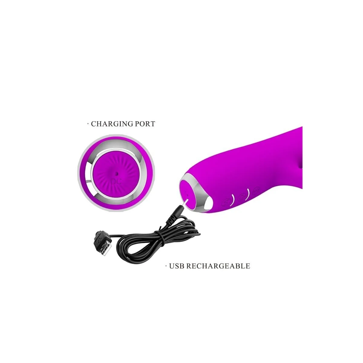 Rachel wiederaufladbarer Vibrator mit Lila Sauger von Pretty Love C-Type kaufen | Fesselliebe