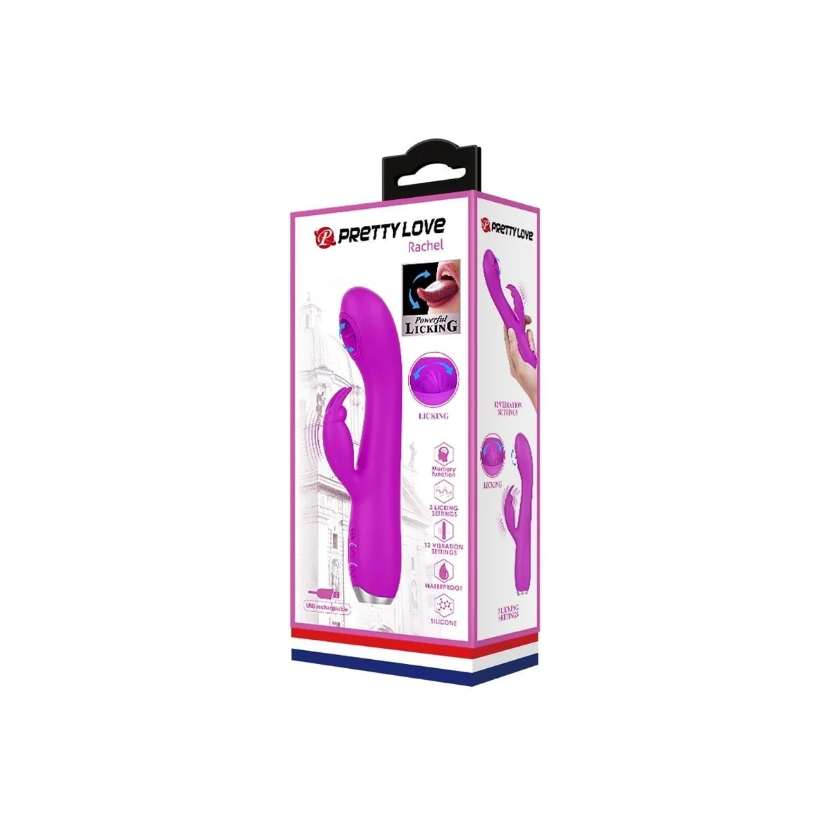 Rachel wiederaufladbarer Vibrator mit Lila Sauger von Pretty Love C-Type kaufen | Fesselliebe