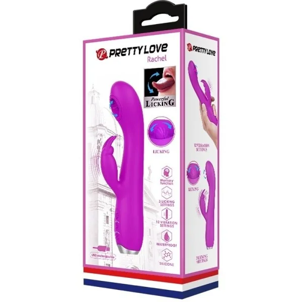 Rachel wiederaufladbarer Vibrator mit Lila Sauger von Pretty Love C-Type kaufen | Fesselliebe