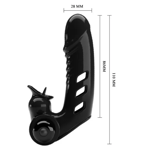 Corbin Schwarze Vibrator-Fingerabdeckung von Pretty Love Male kaufen | Fesselliebe
