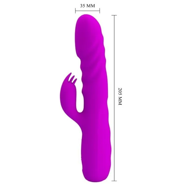 Melanie Purple wiederaufladbarer Kaninchenvibrator von Pretty Love Flirtation kaufen | Fesselliebe