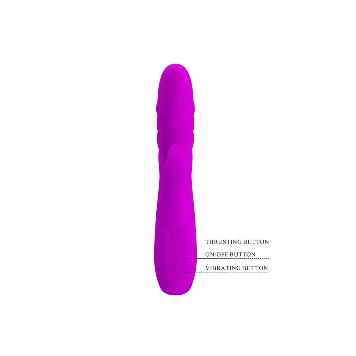 Melanie Purple wiederaufladbarer Kaninchenvibrator von Pretty Love Flirtation kaufen | Fesselliebe