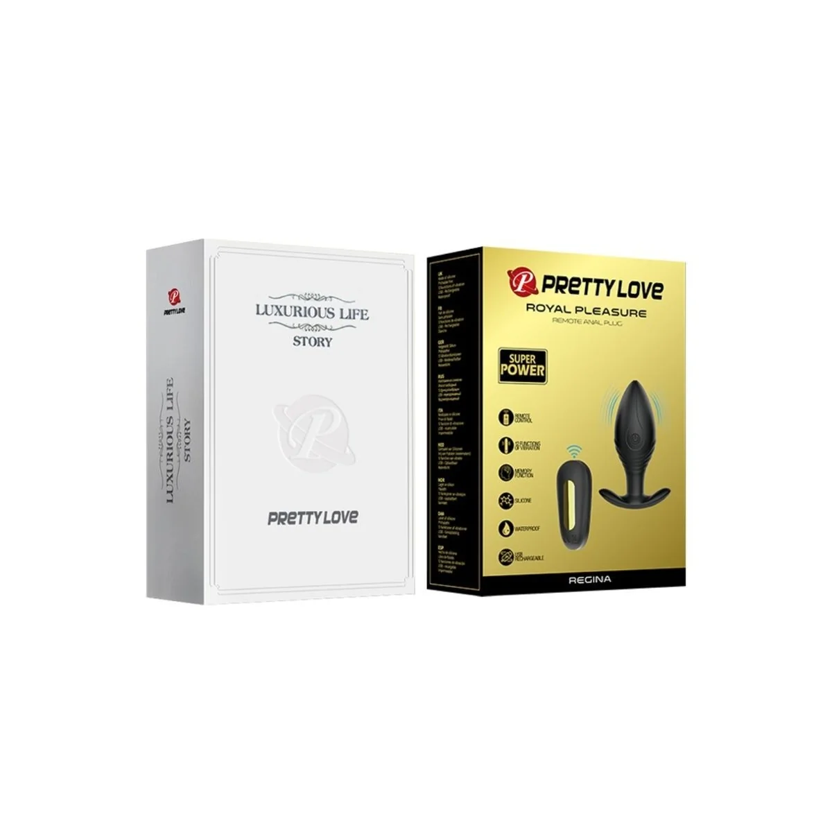 Regina Anal Plug wiederaufladbarer Vibrator Schwarz von Pretty Love Bottom kaufen | Fesselliebe