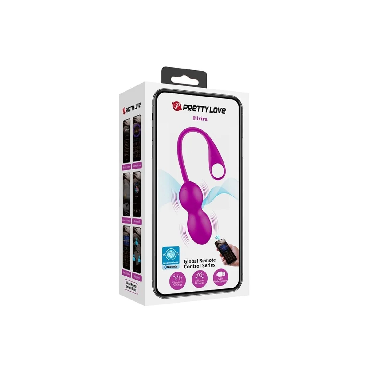 Elvira wiederaufladbare Vibrierblle Lila von Pretty Love Smart kaufen | Fesselliebe