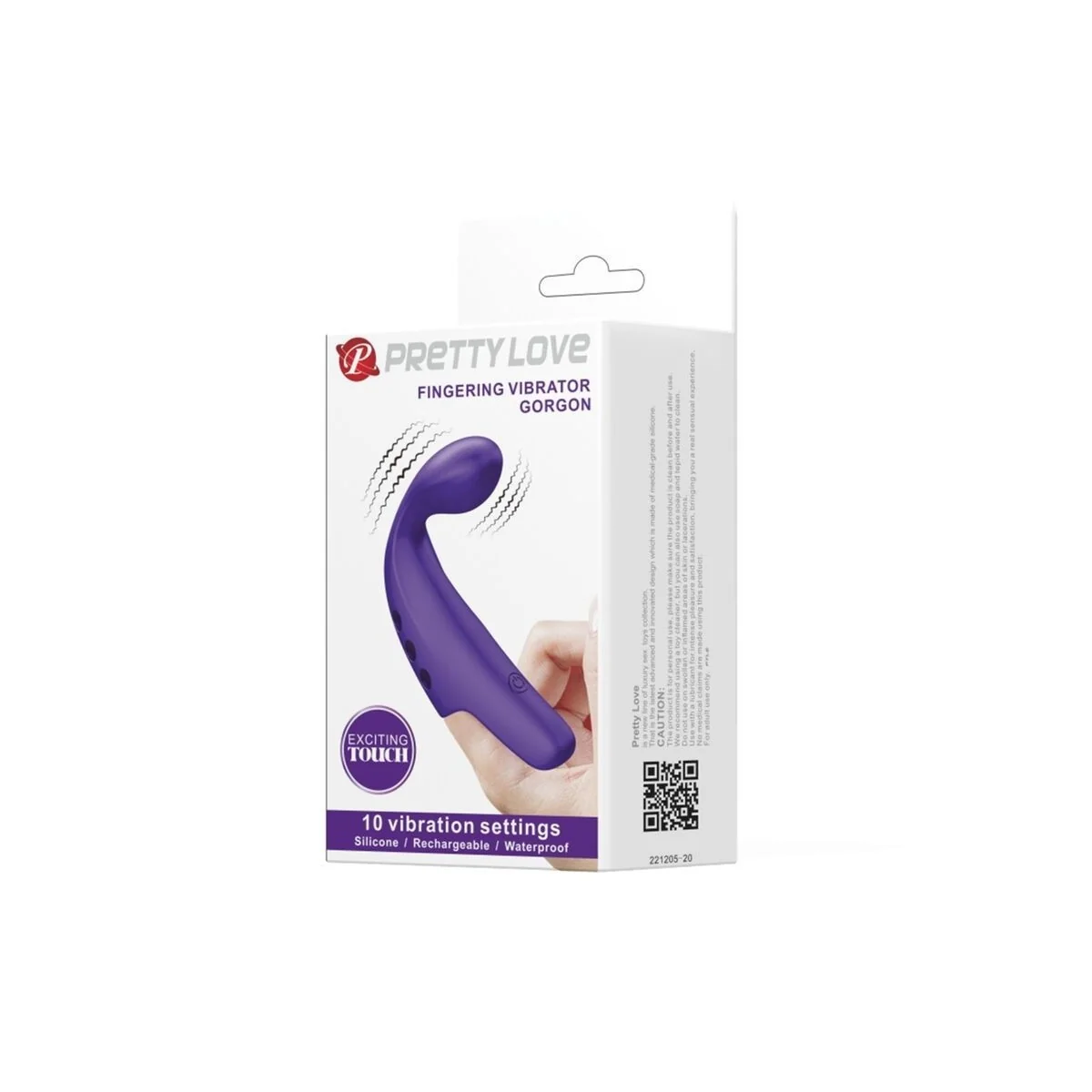 Gorgon Purple wiederaufladbarer Fingervibrator von Pretty Love Smart kaufen | Fesselliebe