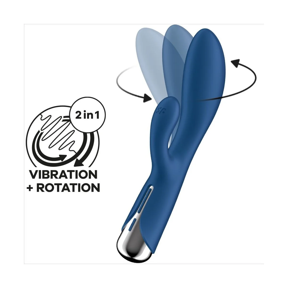Spinning Rabbit 1 Klitoris und G-Spot Stimulation Blau von Satisfyer Vibrator kaufen | Fesselliebe