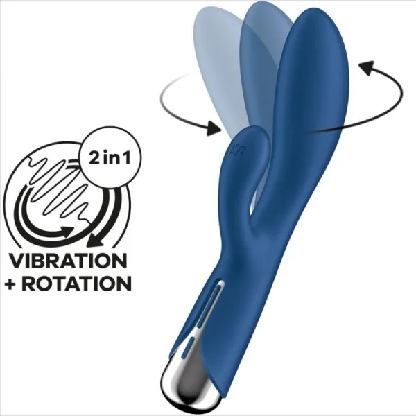 Spinning Rabbit 1 Klitoris und G-Spot Stimulation Blau von Satisfyer Vibrator kaufen | Fesselliebe