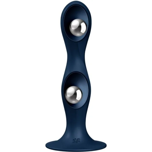 Double Ball-R Silikondildo Blau von Satisfyer Plugs kaufen | Fesselliebe