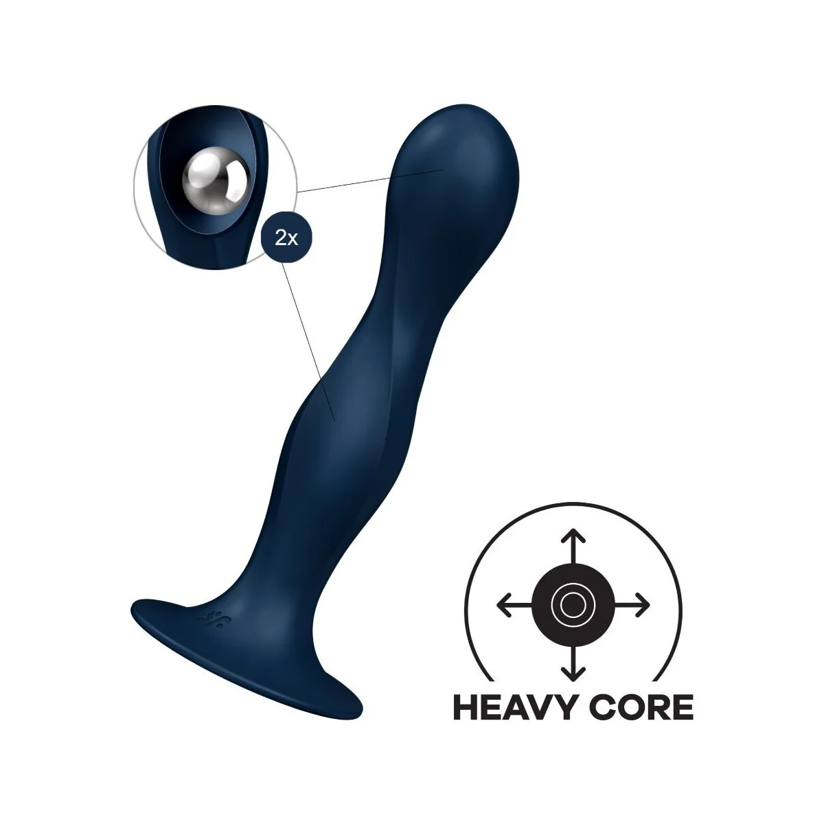 Double Ball-R Silikondildo Blau von Satisfyer Plugs kaufen | Fesselliebe