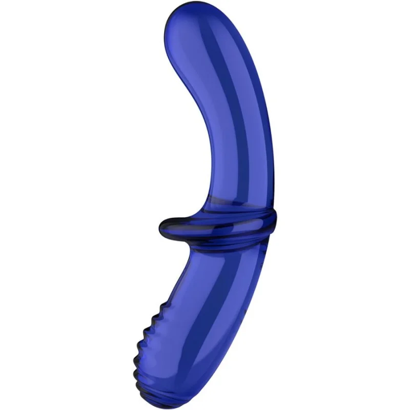Doppel Kristall Dildo Blau von Satisfyer Crystal kaufen | Fesselliebe