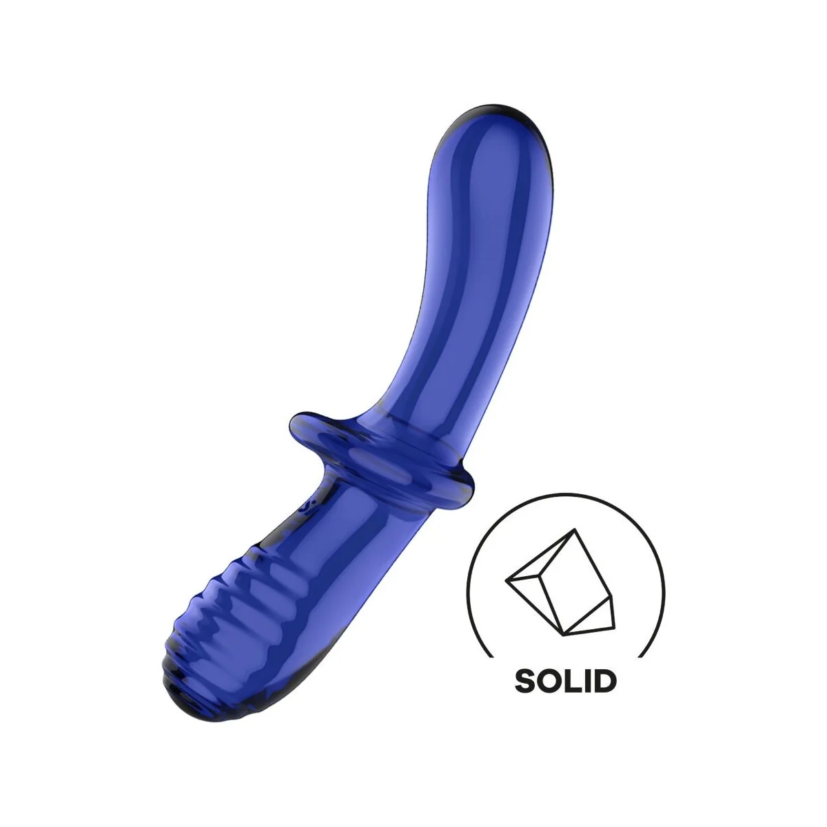 Doppel Kristall Dildo Blau von Satisfyer Crystal kaufen | Fesselliebe
