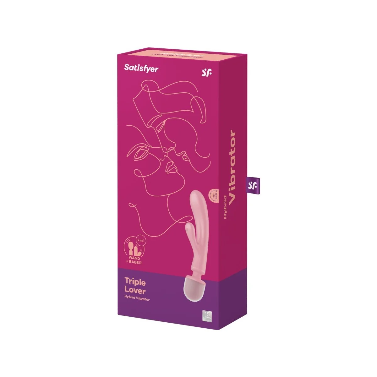 Triple Lover Rabbit Vibrator Massager Rosa von Satisfyer Vibrator kaufen | Fesselliebe