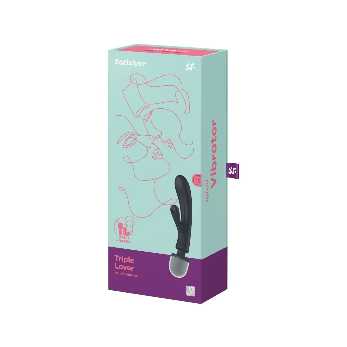 Triple Lover Rabbit Vibrator Massager Grau von Satisfyer Vibrator kaufen | Fesselliebe