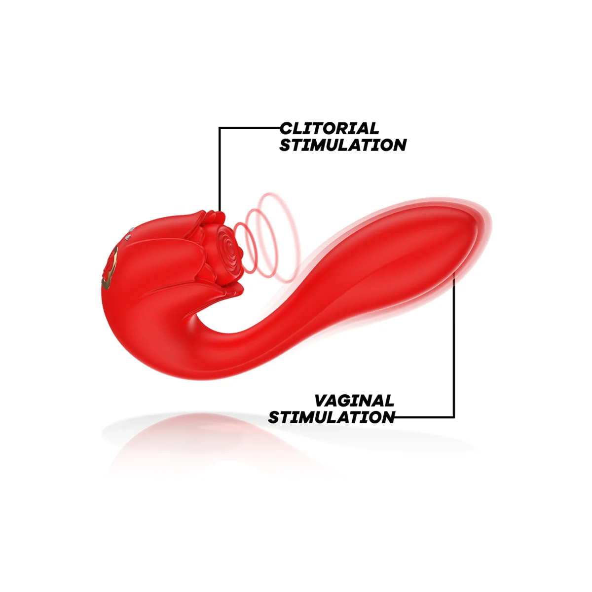Selena Stimulator Vibrieren + Klappen Rot von Mia kaufen | Fesselliebe